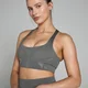 MP Dámská Tempo Ultra Geometric Seamless Sportovní Podprsenka – Tmavošedá