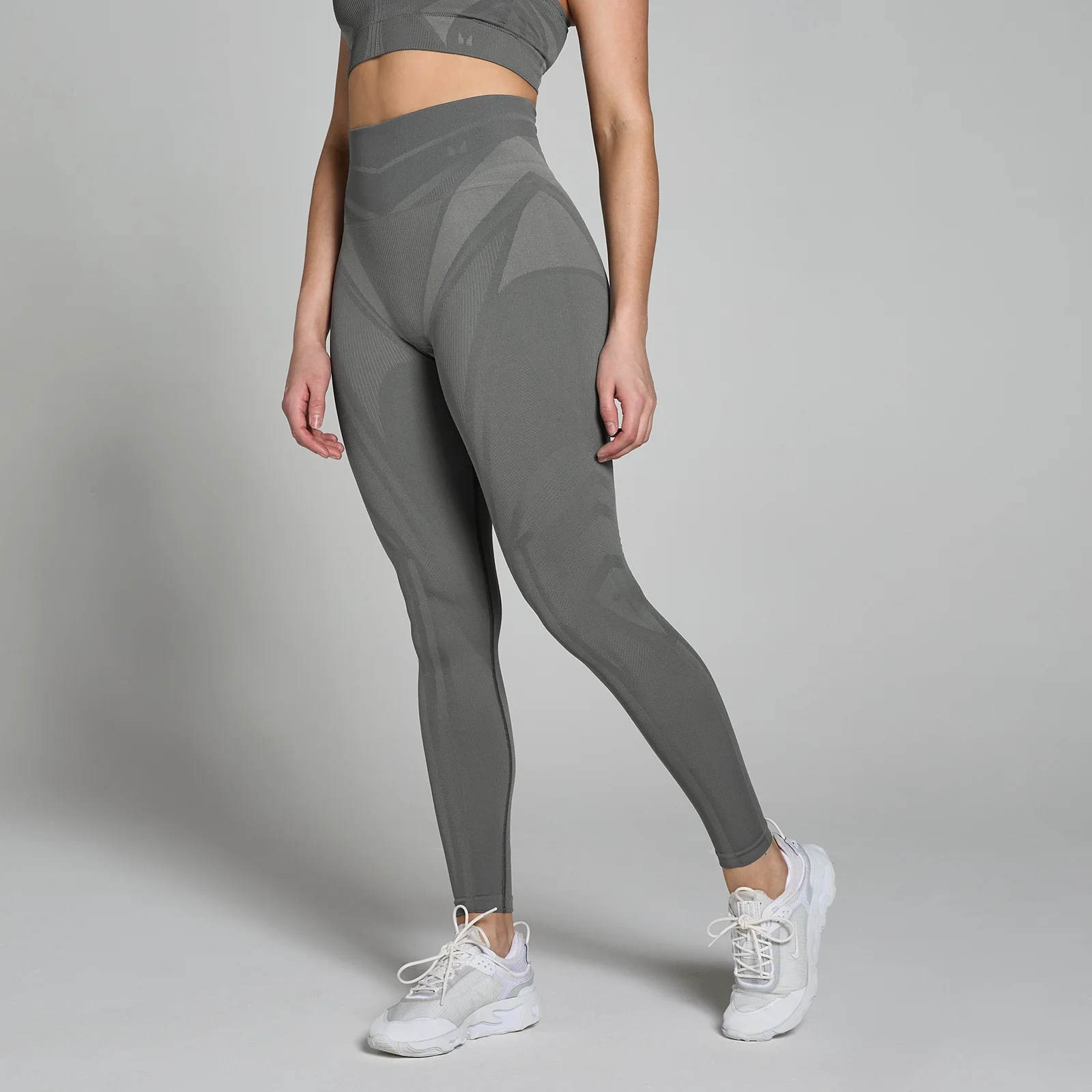 MP Dámské Tempo Ultra Geometric Seamless Legíny – Tmavošedé - XS Obrázek 1