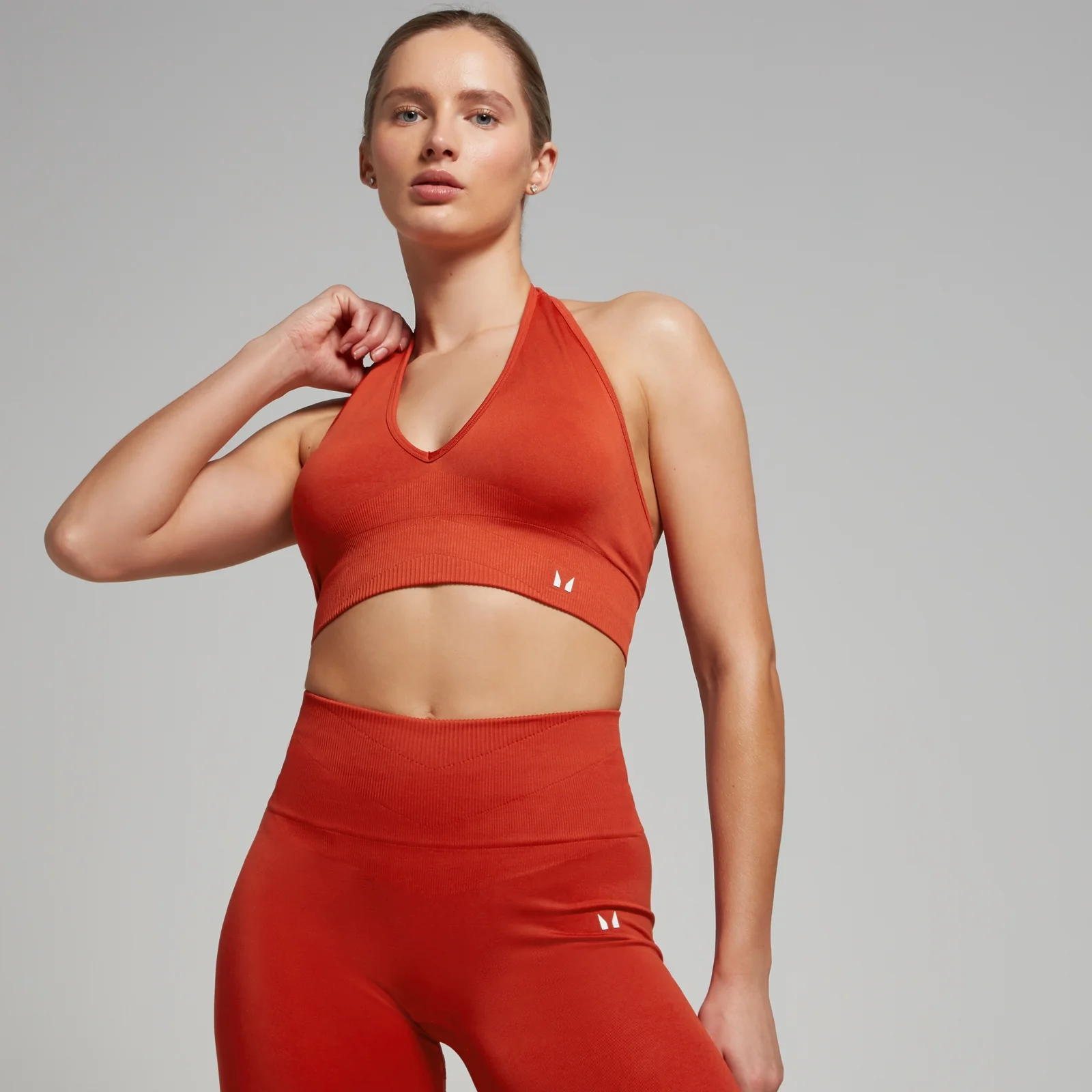 MP Dámská Tempo Seamless Halter Neck Podprsenka – Měď - XS Obrázek 1