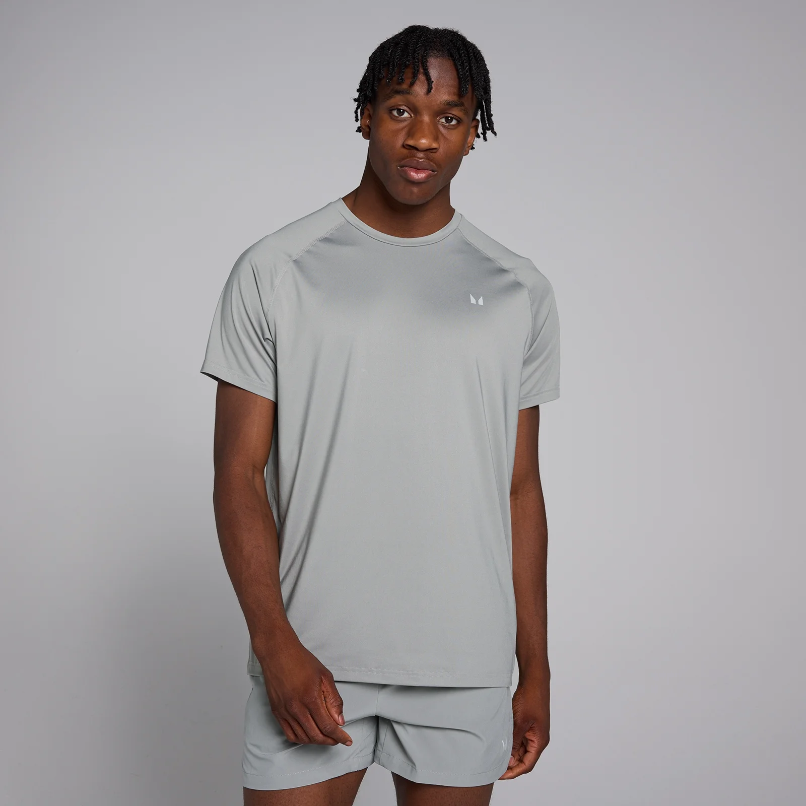 MP Pánské Training Tričko s Krátkým Rukávem – Šedé - XXS Obrázek 1