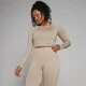 MP Dámský Shape Seamless Crop Top s Dlouhým Rukávem – Pískovec