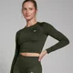 MP Dámský Shape Seamless Crop Top s Dlouhým Rukávem – Lesní Zelený