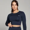MP Dámský Shape Seamless Crop Top s Dlouhým Rukávem – Námořnická Modř