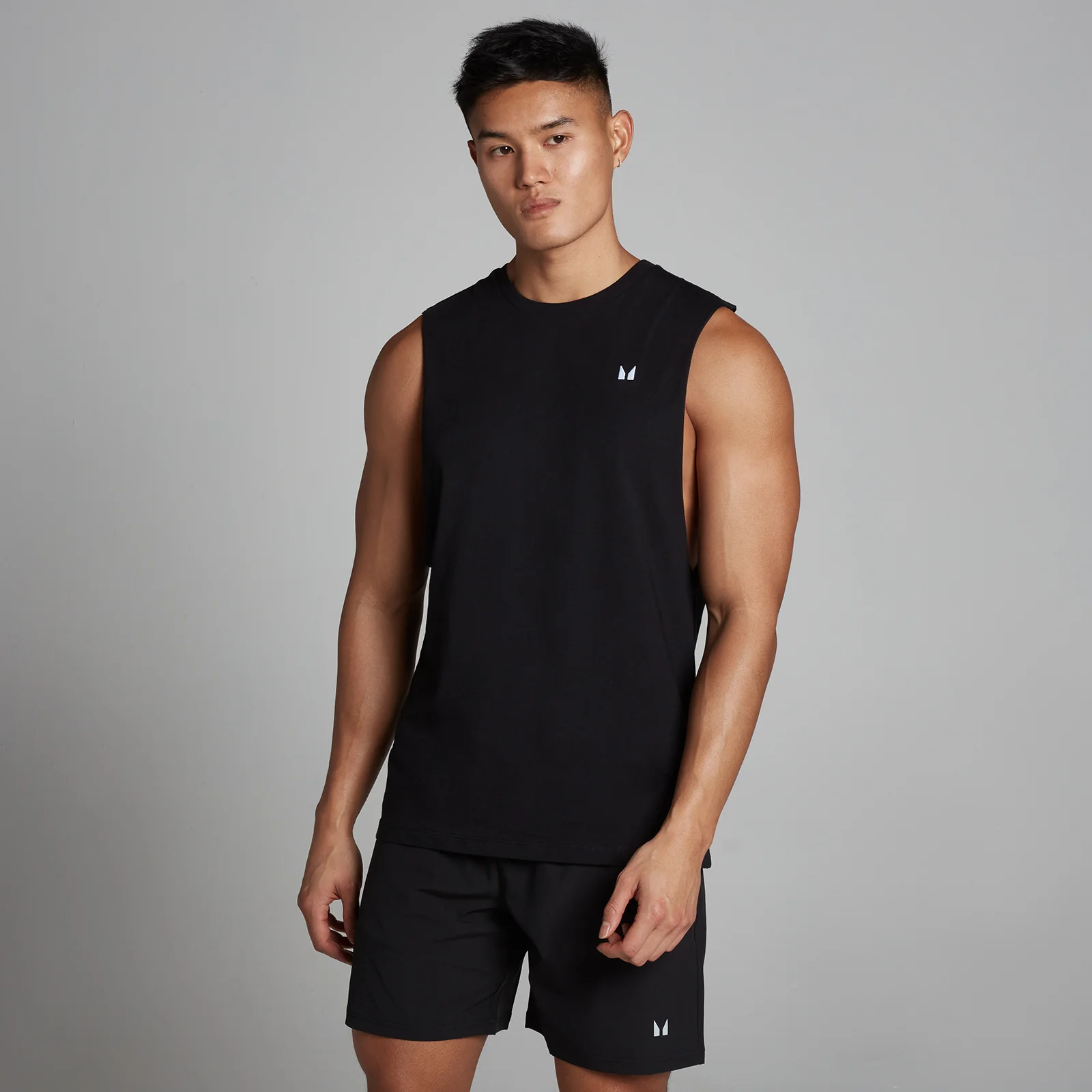 MP Pánský Rest Day Drop Armhole Top Bez Rukávů – Černý - L Obrázek 1