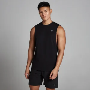 MP Pánský Rest Day Drop Armhole Top Bez Rukávů – Černý - Size L