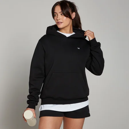 MP Dámská Basics Regular Fit Mikina s Kapucí – Černá