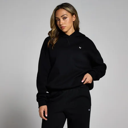 MP Dámská Basics Oversized Mikina s Kapucí – Černá