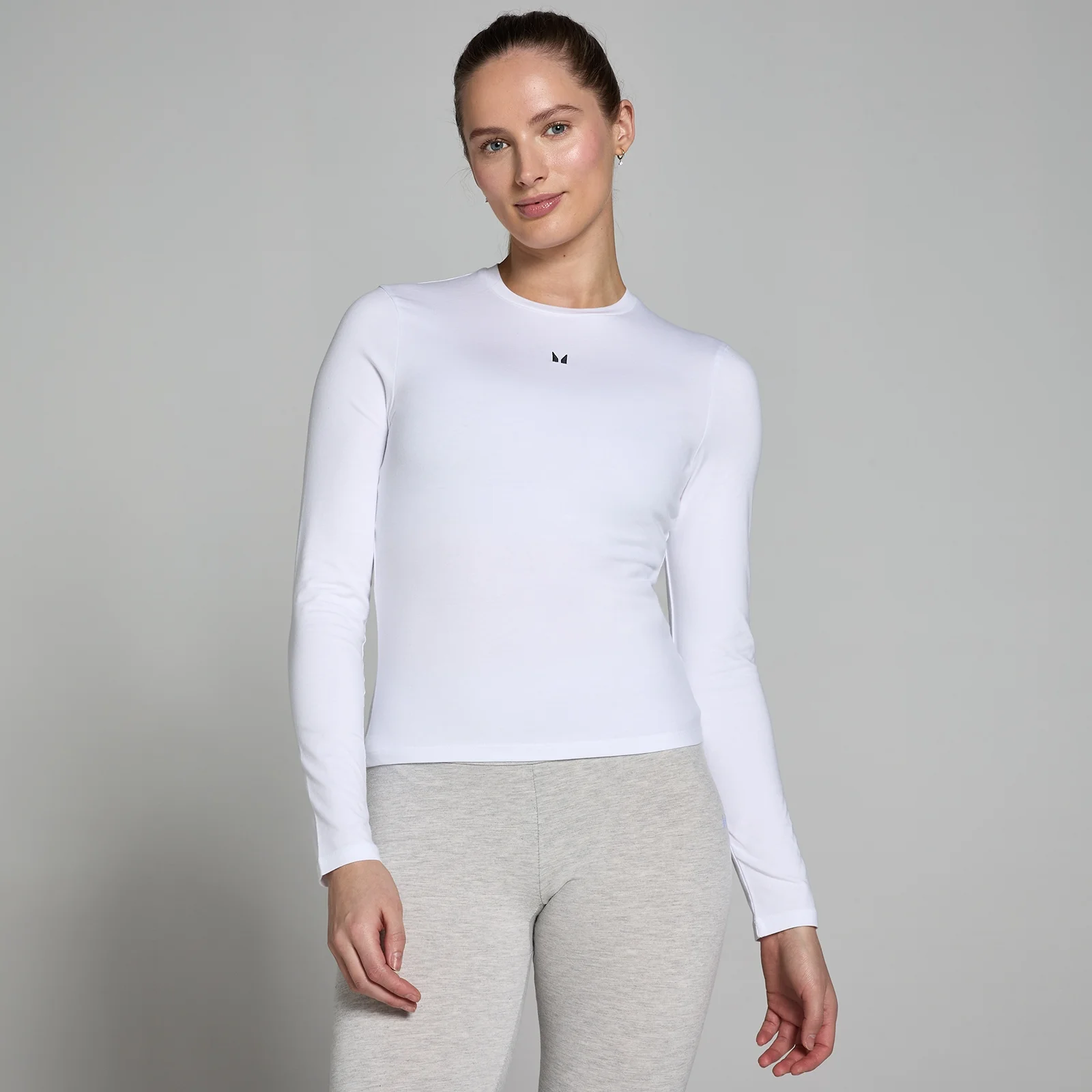 MP Dámské Basics Body Fit Tričko s Dlouhým Rukávem – Bílé - XS Obrázek 1