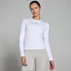 MP Dámské Basics Body Fit Tričko s Dlouhým Rukávem – Bílé