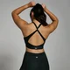 MP Dámská Power Cross Back Sportovní Podprsenka – Černá