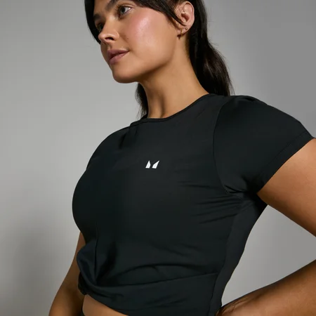 MP Dámský Power Crop Top s Krátkým Rukávem – Černý