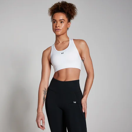 MP Dámská Training Racerback Sportovní Podprsenka – Bílá