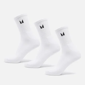 MP Unisex Crew Ponožky (3 páry v balení) – Bílé - Size UK 6-8