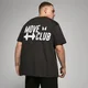 MP Oversized Move Club Tričko – Seprané Černé