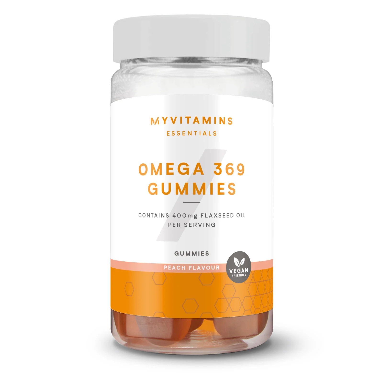 Žvýkací bonbóny omega 3-6-9 - 60gummies - Peach Obrázek 1