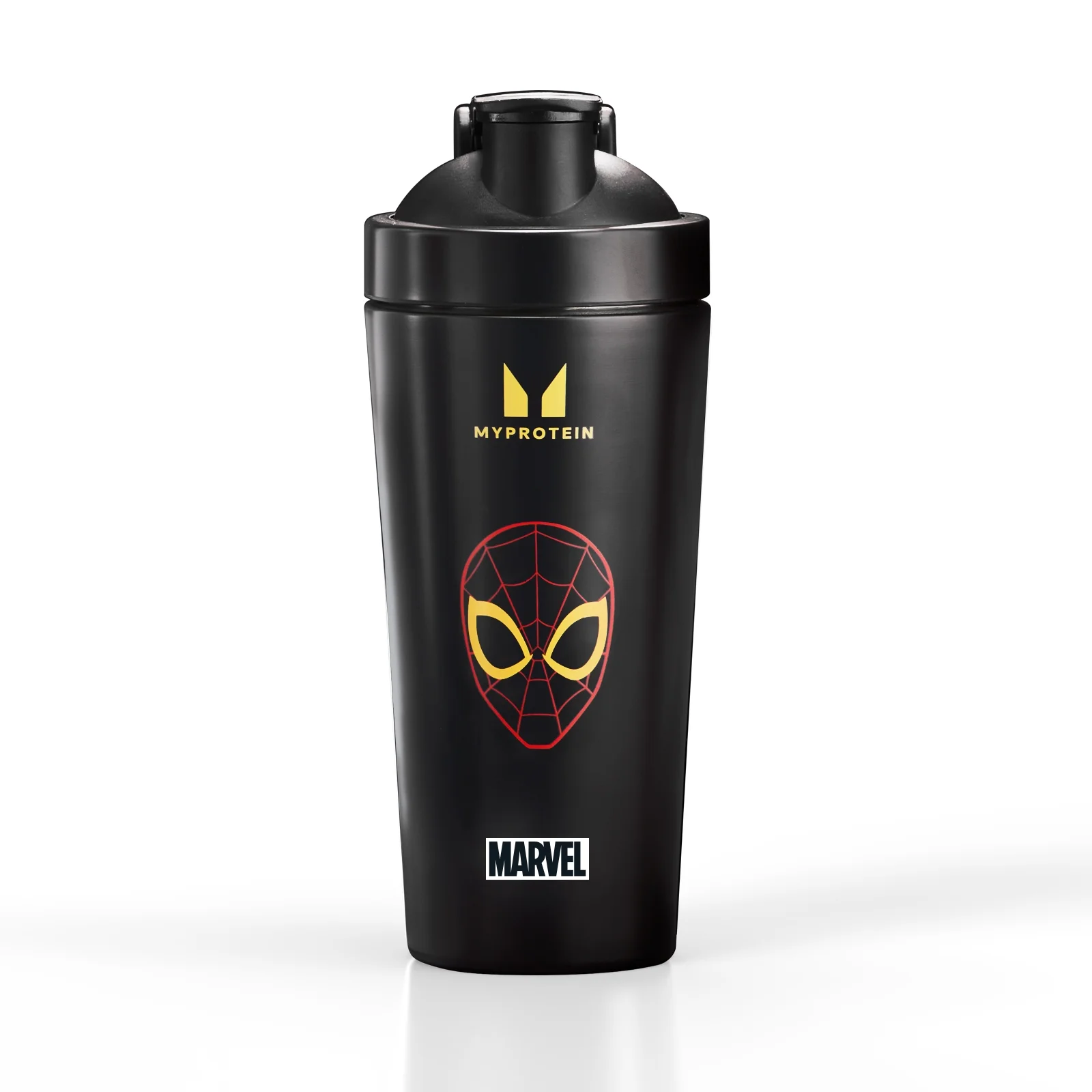 Myprotein Spiderman Recyklovaný Kovový Šejkr – Černý Obrázek 1