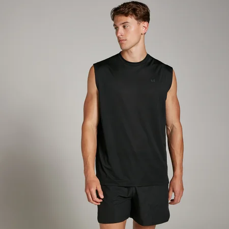 MP Pánské Tempo Oversized Mesh Training Tričko Bez Rukávů– Černé