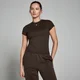 MP Dámské Basic Body Fit Tričko s Krátkým Rukávem – Kávové