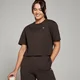 MP Dámské Basic Boxy Crop Tričko – Kávové