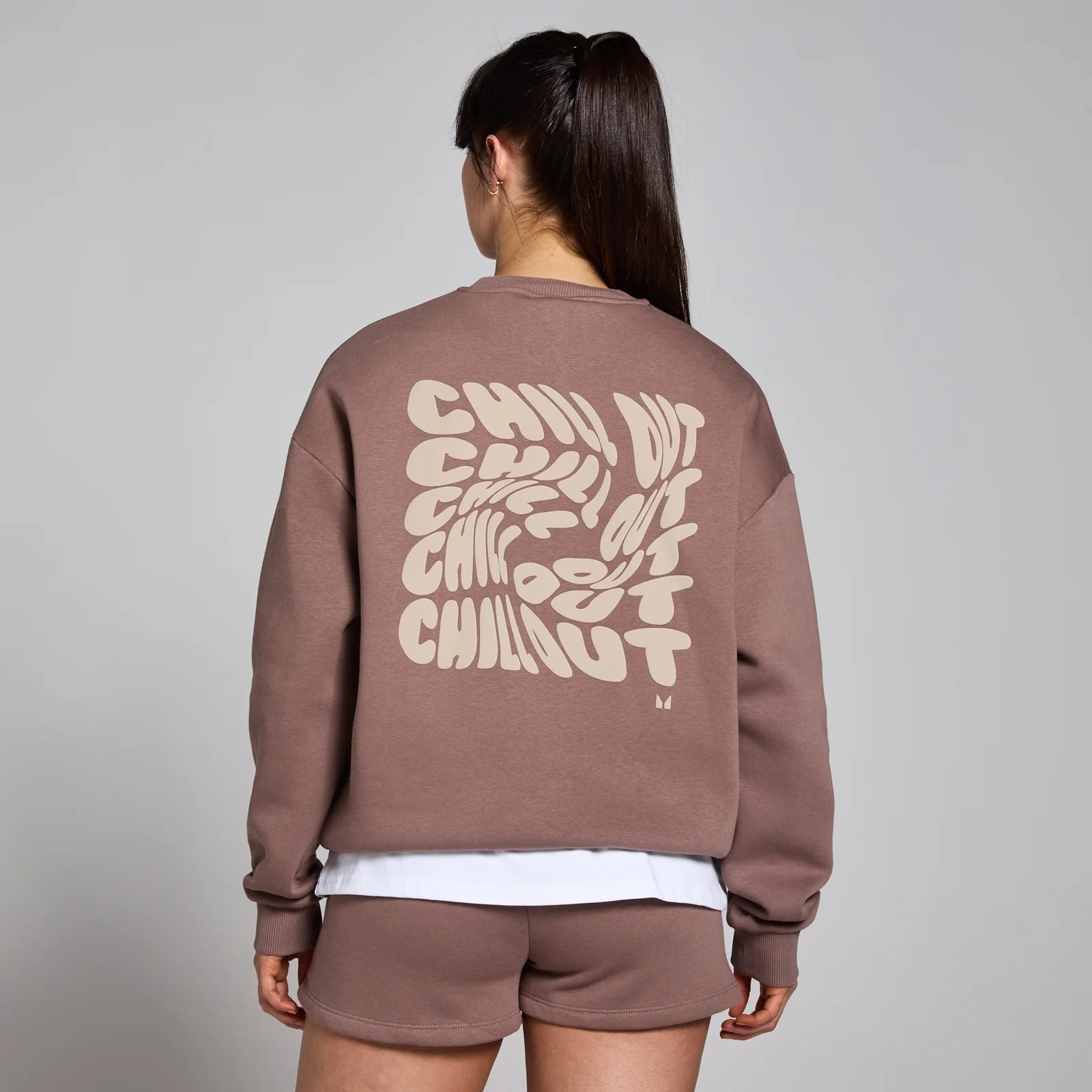 MP Dámská Tempo Oversized Chill Out Graphic Mikina – Oříšková - L Obrázek 1