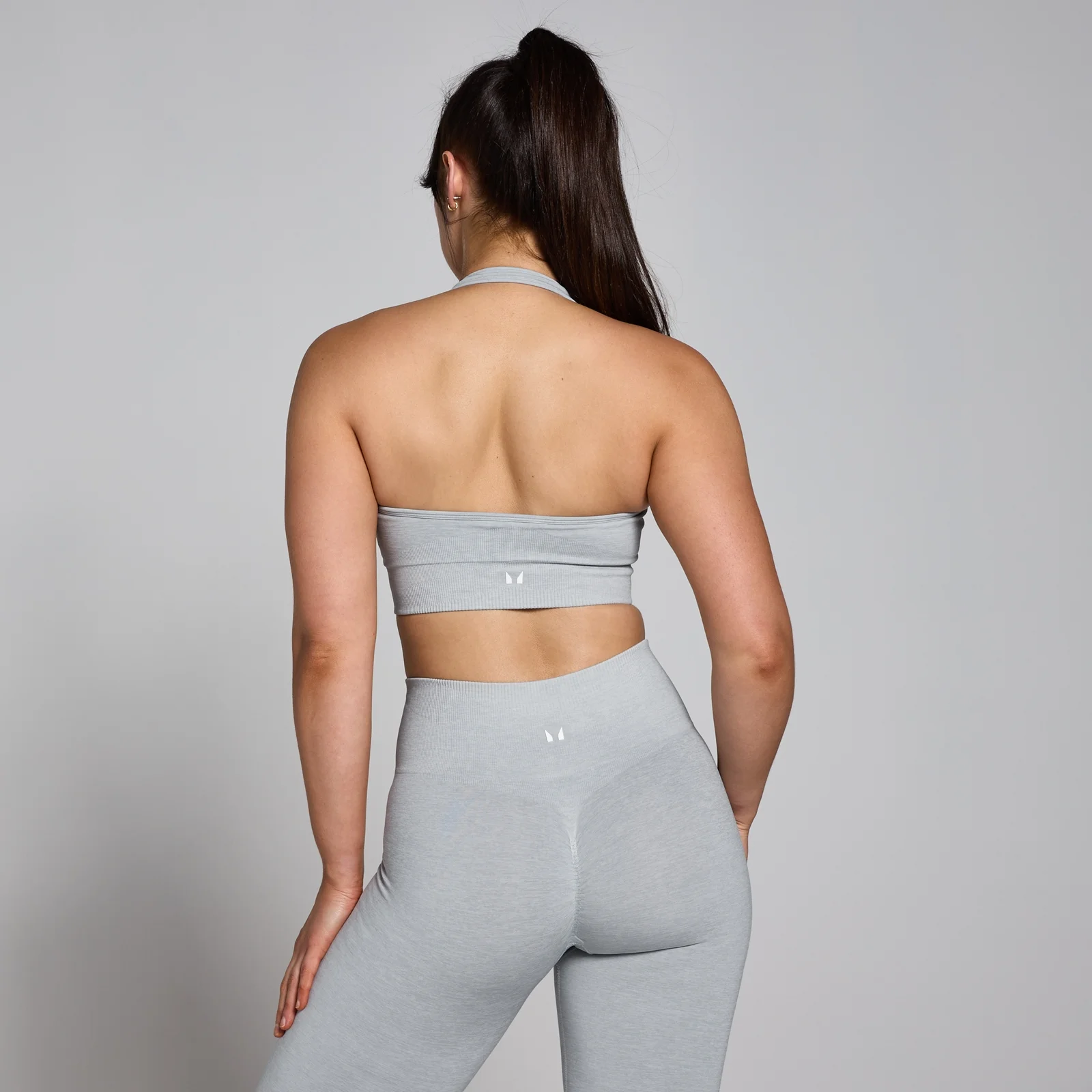 MP Dámská Tempo Seamless Halter Neck Podprsenka – Šedý Melír - XS Obrázek 2