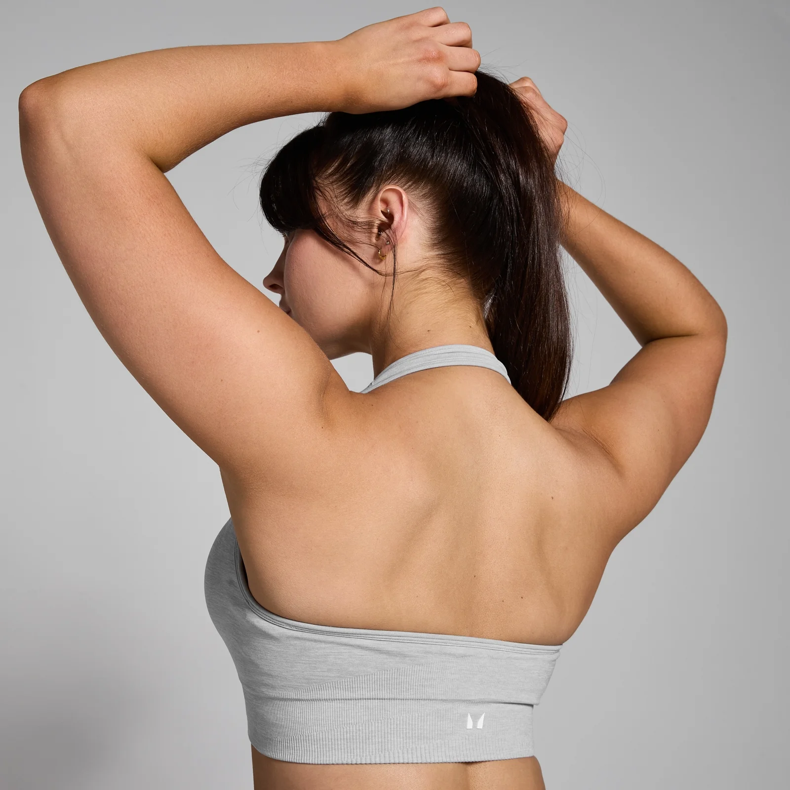 MP Dámská Tempo Seamless Halter Neck Podprsenka – Šedý Melír - XS Obrázek 5