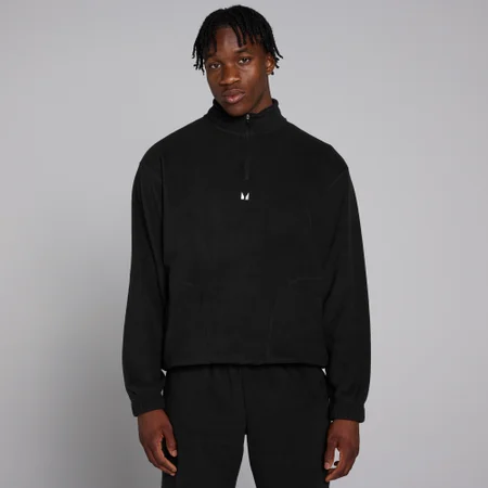 MP Pánská 1/4 Zip Fleece Mikina – Černá