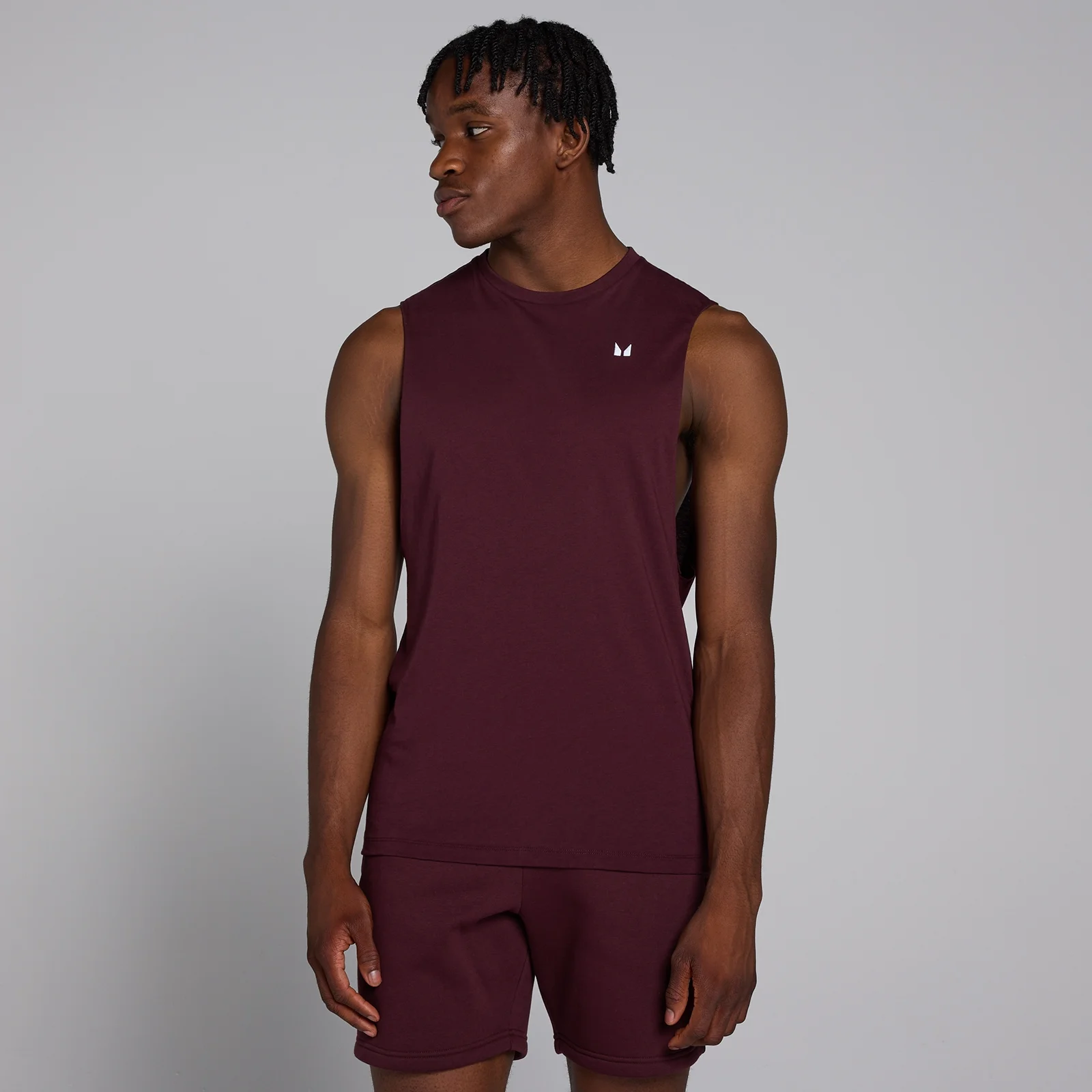 MP Pánský Rest Day Drop Armhole Top Bez Rukávů – Tmavé Bobule - XS Obrázek 1