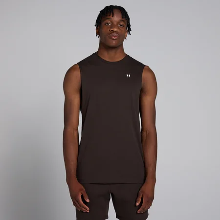 MP Pánský Rest Day Drop Armhole Top bez Rukávů – Kávový