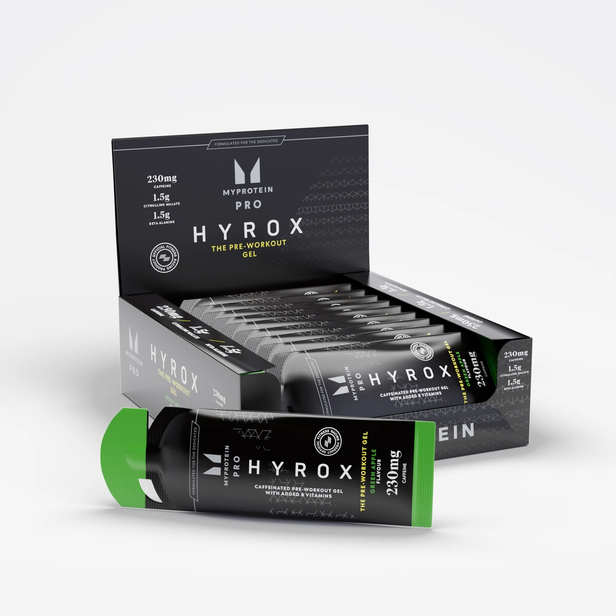 Pre-Workout Gel - 12 x 50g - Green Apple (HYROX Edition) Obrázek 1