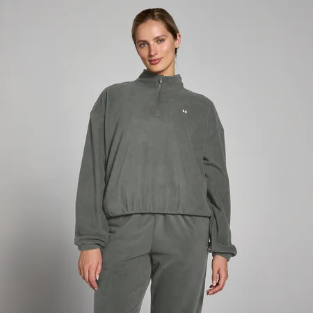 MP Dámská Funnel Neck 1/4 Zip Fleecová Mikina – Kovově Šedá