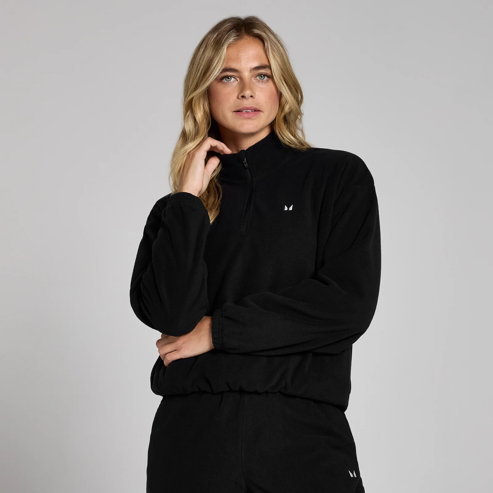MP Dámská Funnel Neck 1/4 Zip Fleece Mikina – Černá - XS Obrázek 1