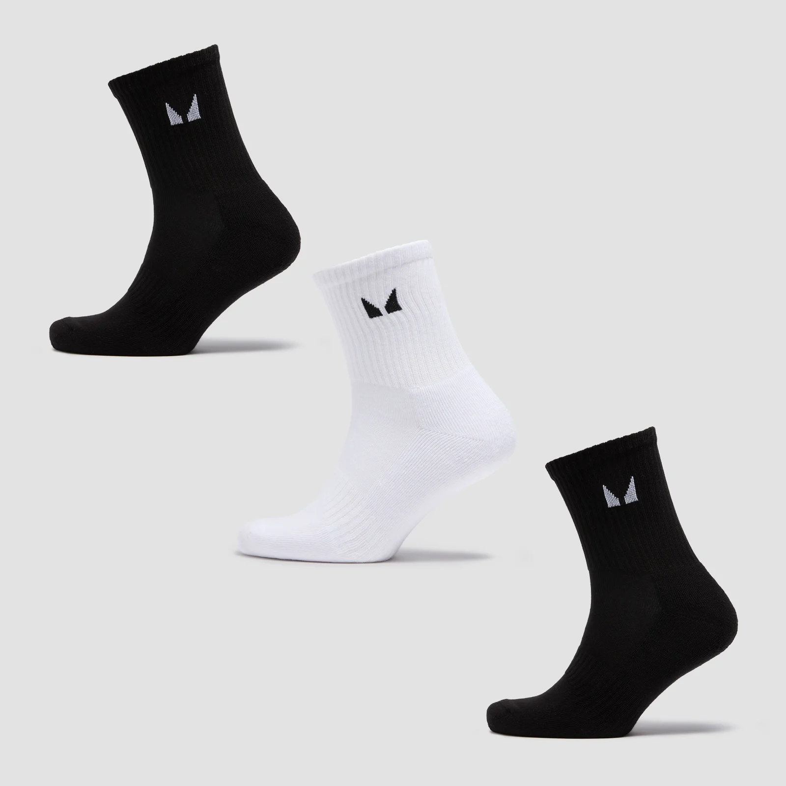 MP Unisex Crew Socks (3 Pack) - Black/White - UK 6-8 Obrázek 1