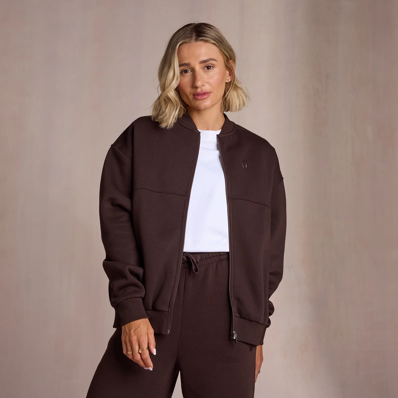 MP Dámská Piping Detail Bomber Bunda – Kávová - XXL Obrázek 1