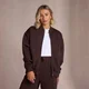 MP Dámská Piping Detail Bomber Bunda – Kávová