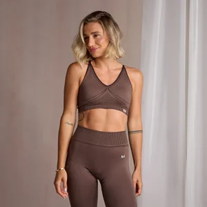 MP Dámská V-Neck Seamless Podprsenka – Kávová - Size M
