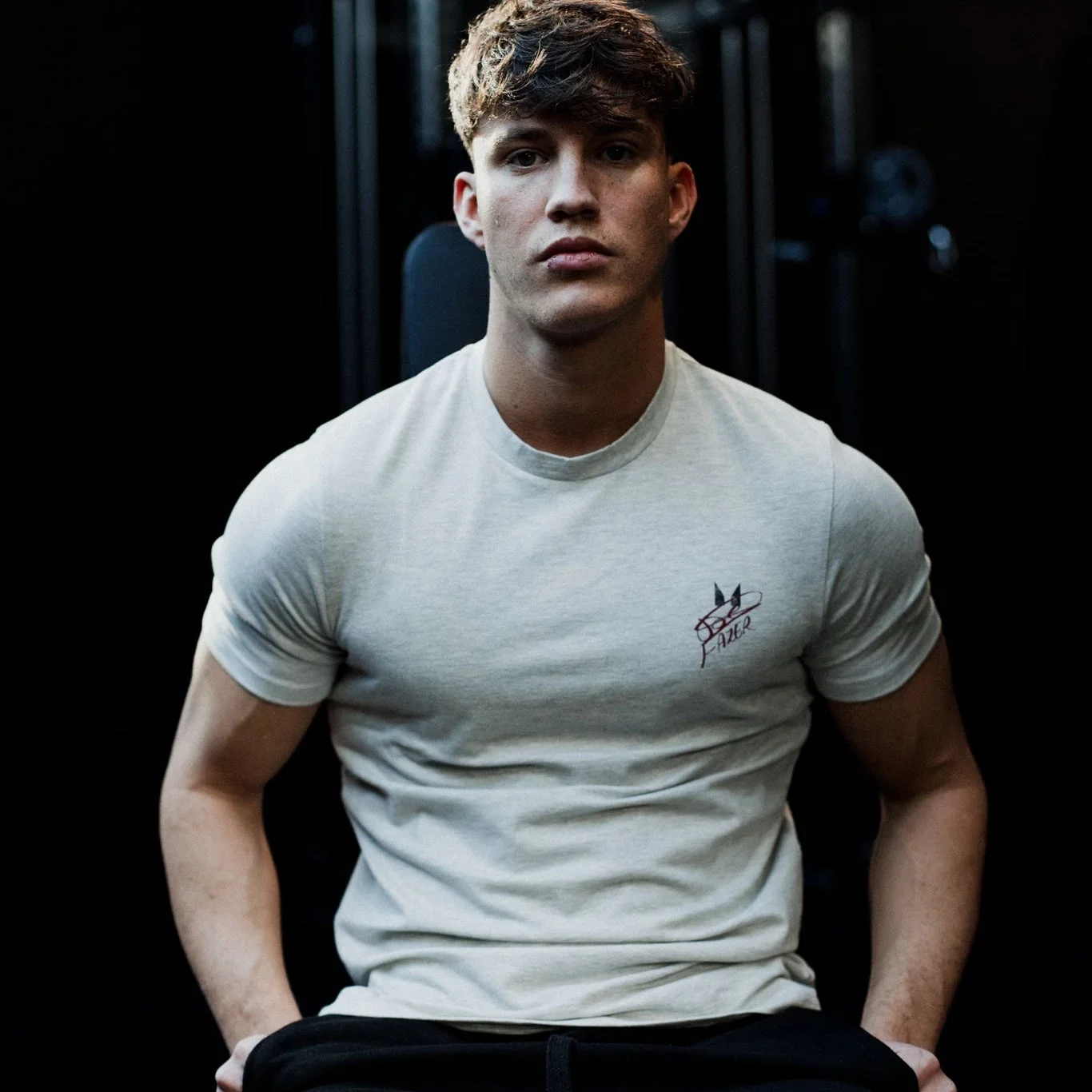 MP Men's Joe Fazer Muscle Fit Graphic T-Shirt - Grey Marl - S Obrázek 1
