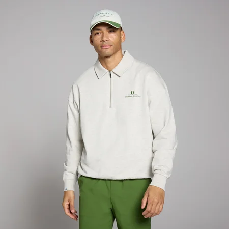 MP Pánský Lifestyle Collared 1/4 Zip – Šedý Melír