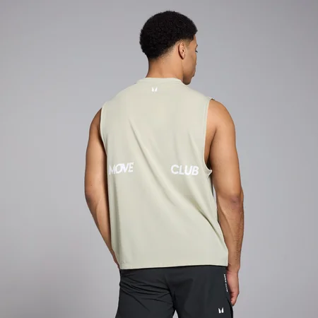 MP Pánské Tempo Graphic Oversized Tričko Bez Rukávů – Šedá Sůl