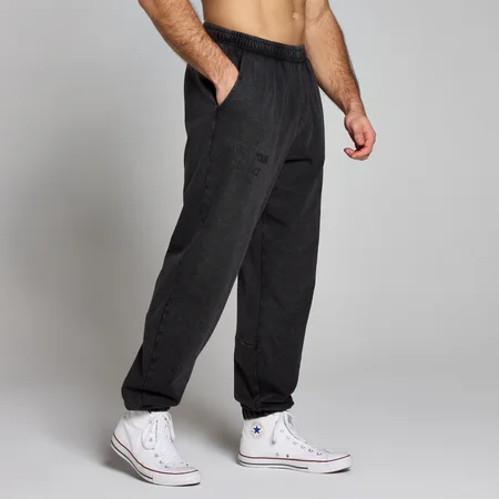 MP Pánské Origin Washed Graphic Tepláky – Seprané Černé