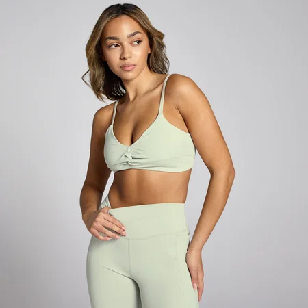 MP Dámská Lifestyle Twist Front Sportovní Podprsenka – Minerálově Zelená