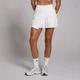 MP Dámské Tempo Asymmetric Pleated Sukňové Šortky – Bílé