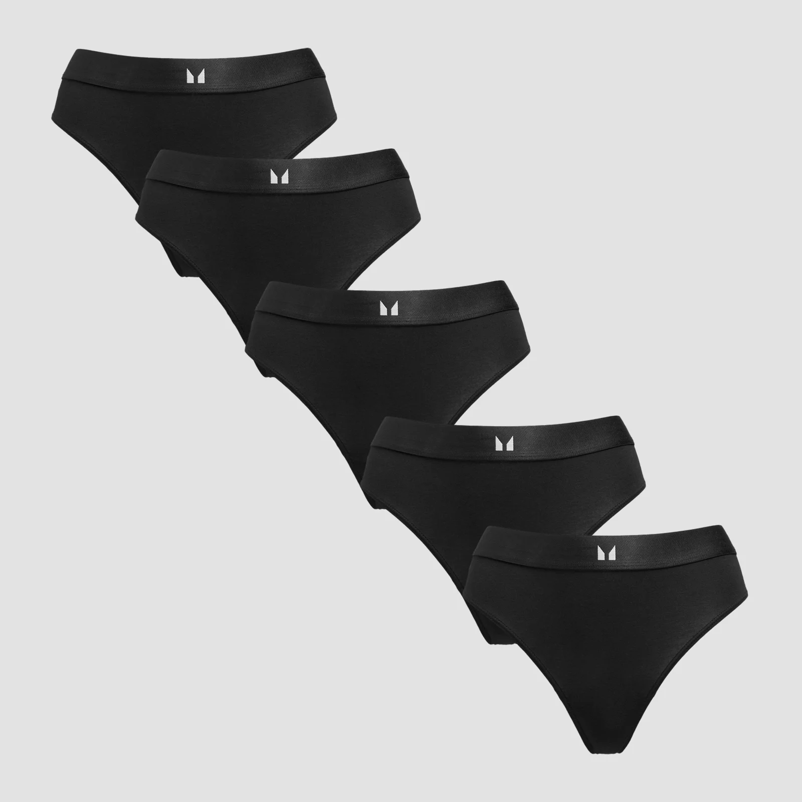 MP Women's Mid Rise Thong (5 Pack) - Black - M Obrázek 1