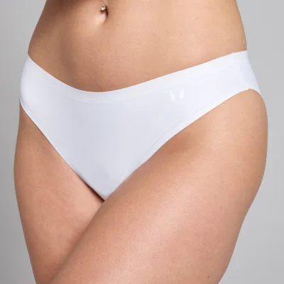 MP Dámské Mid Rise No VPL Bikini Kalhotky (3 ks v balení) – Bílé - M Obrázek 8