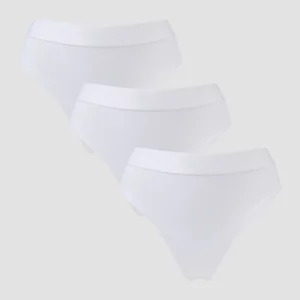 MP Dámská Mid Rise Tanga (3 ks v balení) – Bílá - Size S