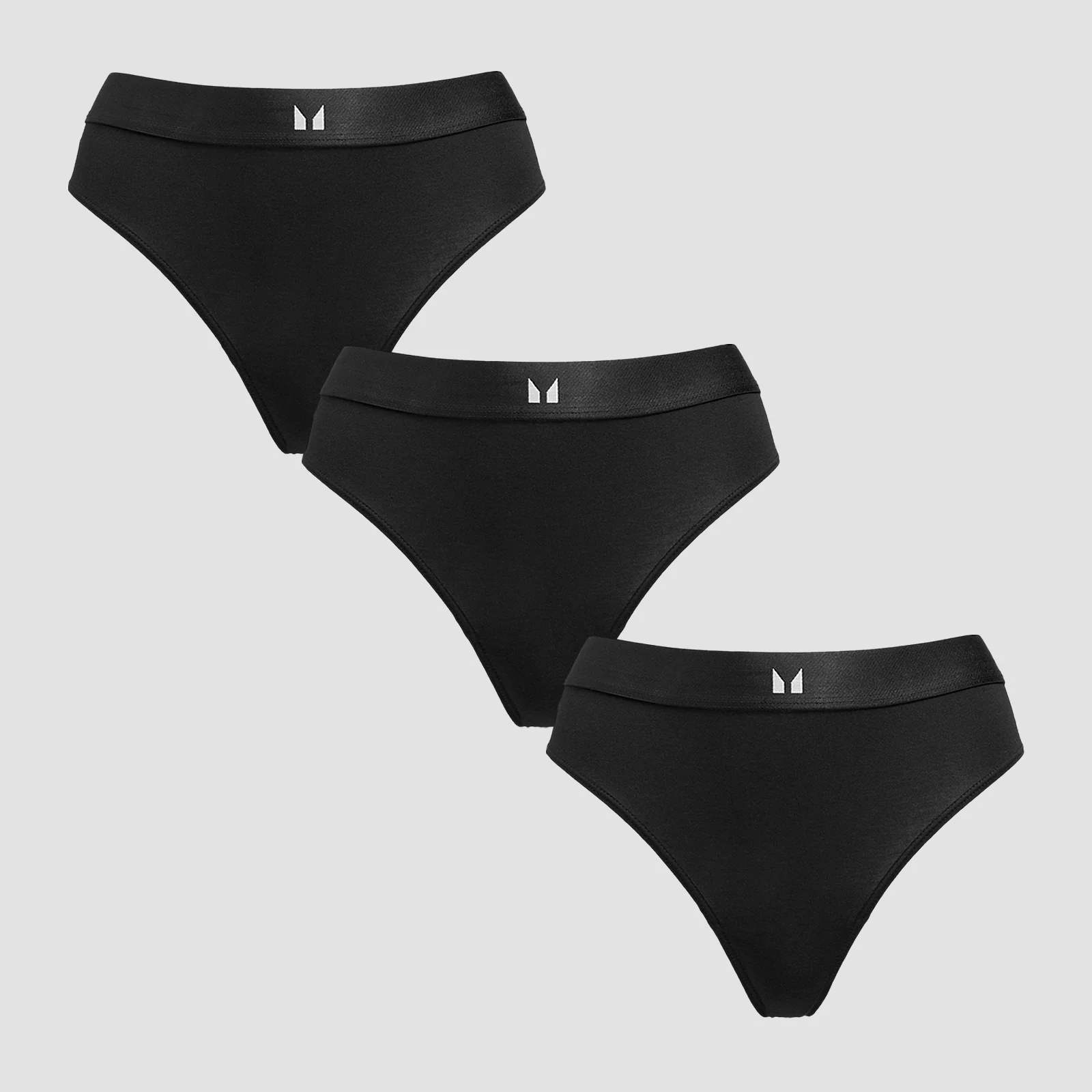 MP Women's Mid Rise Thong (3 Pack) - Black - M Obrázek 1