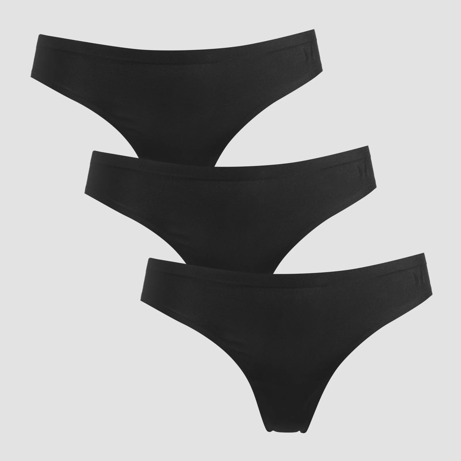 MP Women's Mid Rise No VPL Thong (3 Pack) - Black - M Obrázek 1