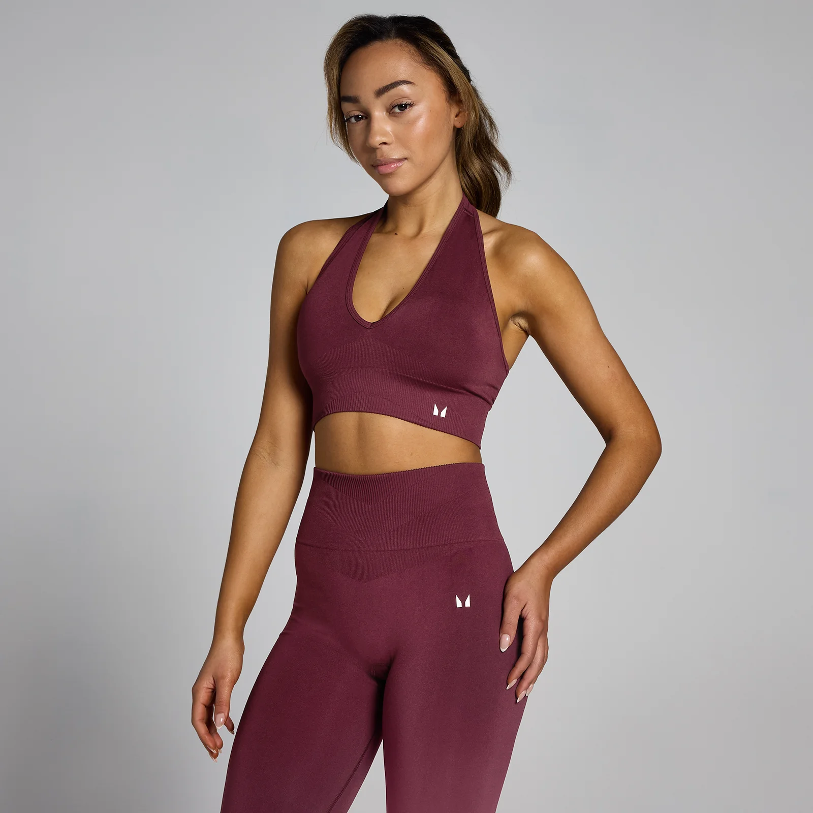 MP Dámská Tempo Seamless Halter Neck Podprsenka – Červené Víno - L Obrázek 1
