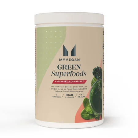 Green Superfood Směs - 50servings - Raspberry & Cranberry