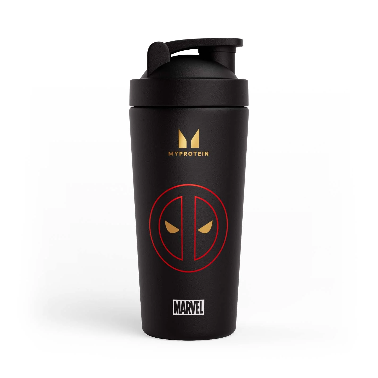 Myprotein Deadpool Recyklovaný Kovový Šejkr – Černý Obrázek 1